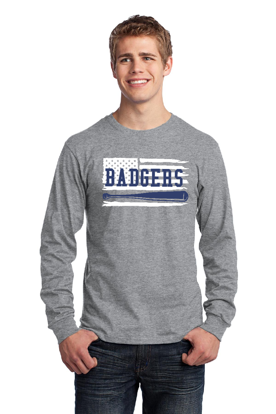 Badger Baseball Flag & Bat