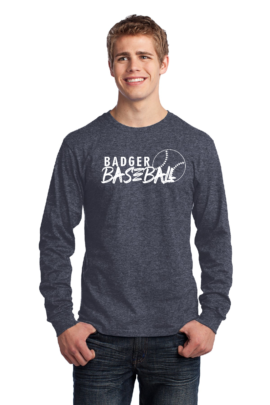 Badger Baseball Distressed